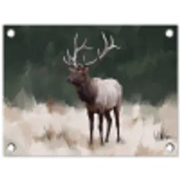 Edelhert - Gewei - Schildering - Rustiek tuinposter los doek klein -3d