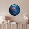 Kwal - Lichtgevend - Tentakels - Blauw Fotolijst rond zonder passe partout klein -sfeer3