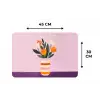 Tulpen - Vaas - Strepen - Paars Placemat vinyl groot -specs