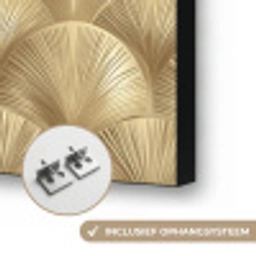 Patroon - Waaier -  Goud Textielframe zwart klein 947 -USP_ophangsysteemNL