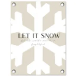 Sneeuw - Japandi - Winter - Decoratie tuinposter los doek klein -3d