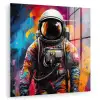 Astronaut - Graffiti - Zwart - Kleuren plexiglas 5mm klein -zzzproduct_nieuw