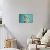 Roodborstje - Vogel - Koksmuts - Sokkel Tuinposter op houten frame 2 cm dik klein -sfeer1