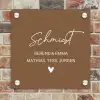 Bruin - Sierlijk Naambord Vierkant klein -sfeer2