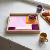 Vlakken - Abstract - Rechthoekig - Oranje Dienblad Rechthoek middel -sfeer2