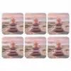 Stenen - Zand - Roze onderzetter kurk middel -3d