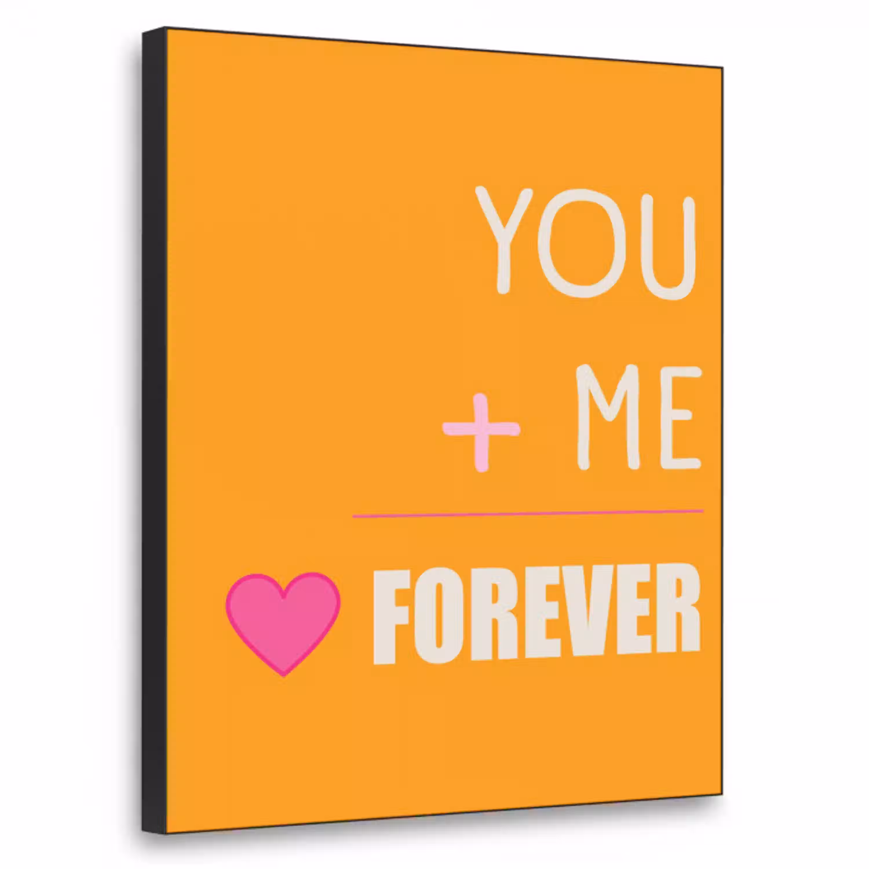 Oranje - Love - Valentijn Textielframe - compleet frame klein -3d