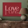 Love - Spiegeling - Rood PET vilt klein -sfeer2