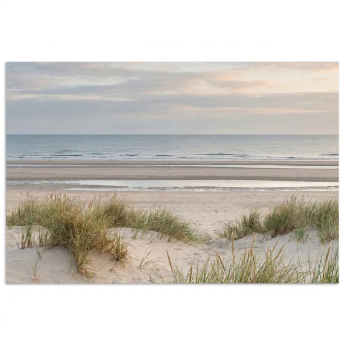 Zandstrand - Bewolkt - Duinen poster papier klein -3d