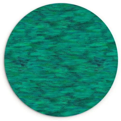Vloeiend - Olie - Texturen - Groen Wandcirkel kunststof plaat 5mm dik klein 188 -3d