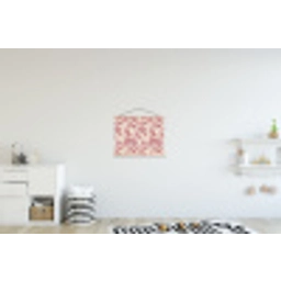 Pioenrozen - Modern -  Rood textielposter latten blank klein 122 -kinderkamer