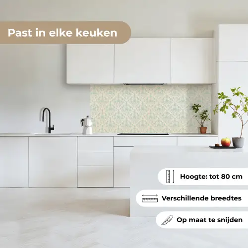 Damast - Vintage - Pastel - Design keuken achterwand 2 middel 871 -sfeer4_NL
