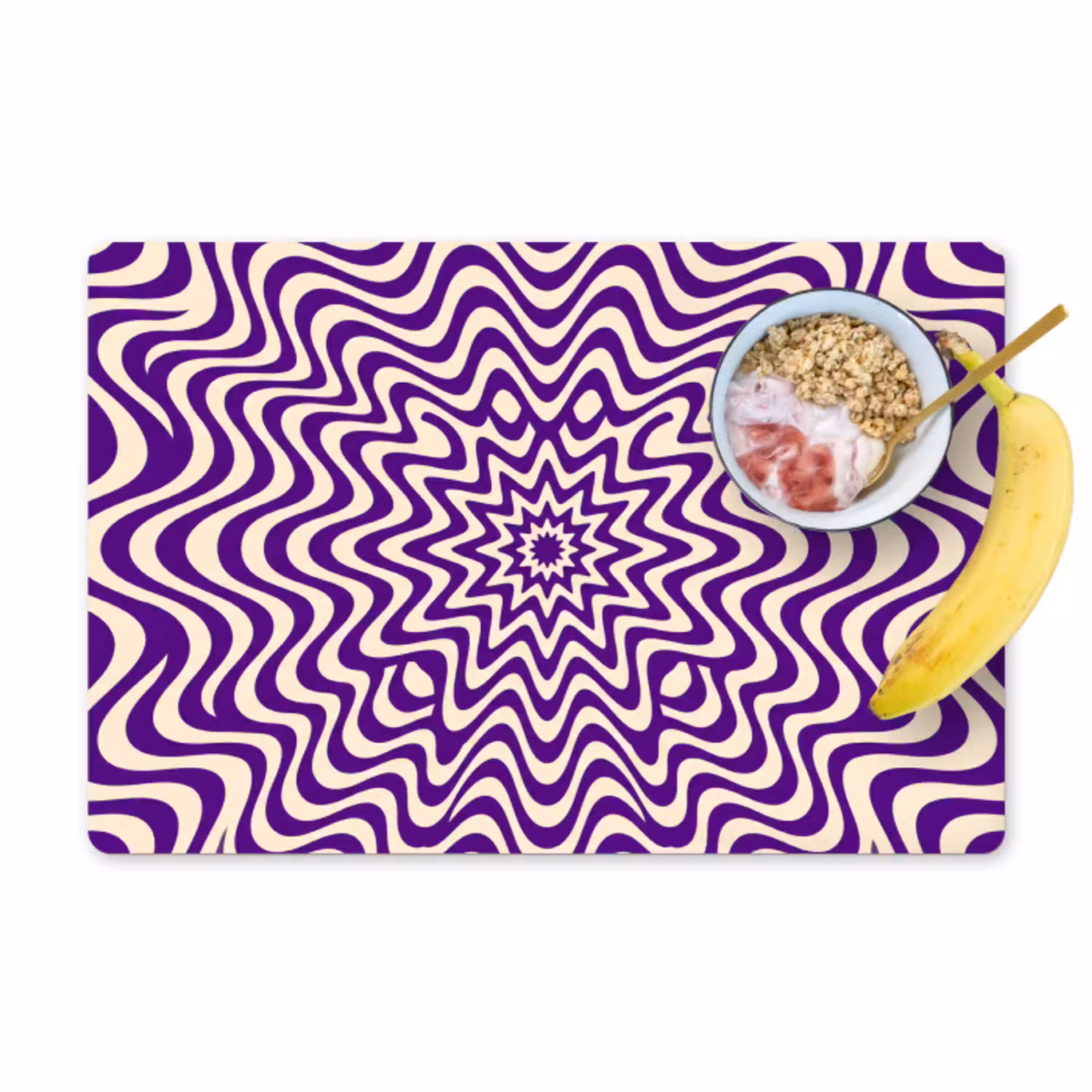 Abstract - Golven - Optisch - Modern - Paars Placemat vinyl groot -zzzproduct_Kitchenyeah-website