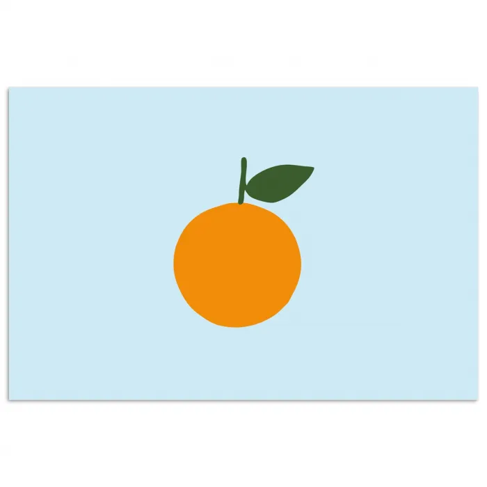 Fruit - Sinaasappel - Oranje poster papier klein -3d