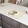 Zwart - Bestek - Rondje Inductie beschermer vinyl 3mm klein -sfeer8