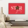 Star girl - Rood - Panter - Ster canvas 2cm klein -sfeer6