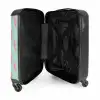 Patronen - Roze bliksem op mintgroen NBS - Handbagage koffer - Kinderen Unisex middel -binnenkant