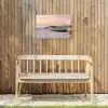Rustiek - Roeiboot - Zandstrand Tuinposter op houten frame 2 cm dik klein -sfeer4
