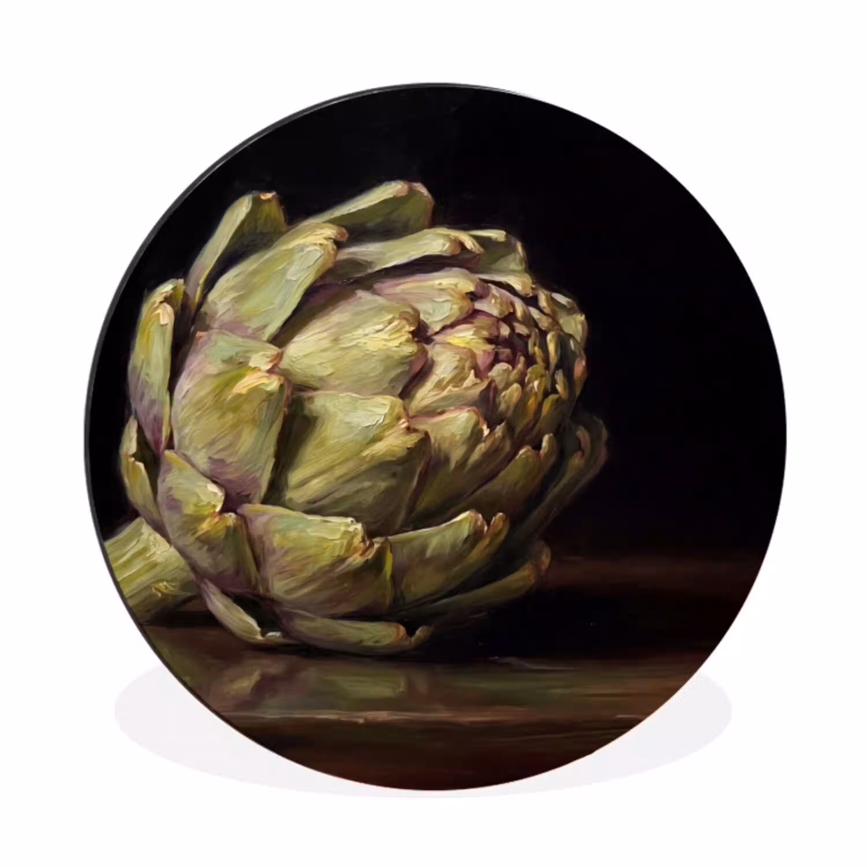 Artichok - Eten - Klassiek Wandcirkel aluminium klein -3d