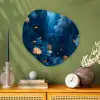 Koraalrif - Vissen - Oceaan - Blauw Wandcirkel Organisch Plexiglas middel -sfeer2