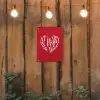 Rood - Hart- Tekst - Valentijn tuinposter los doek klein -sfeer1