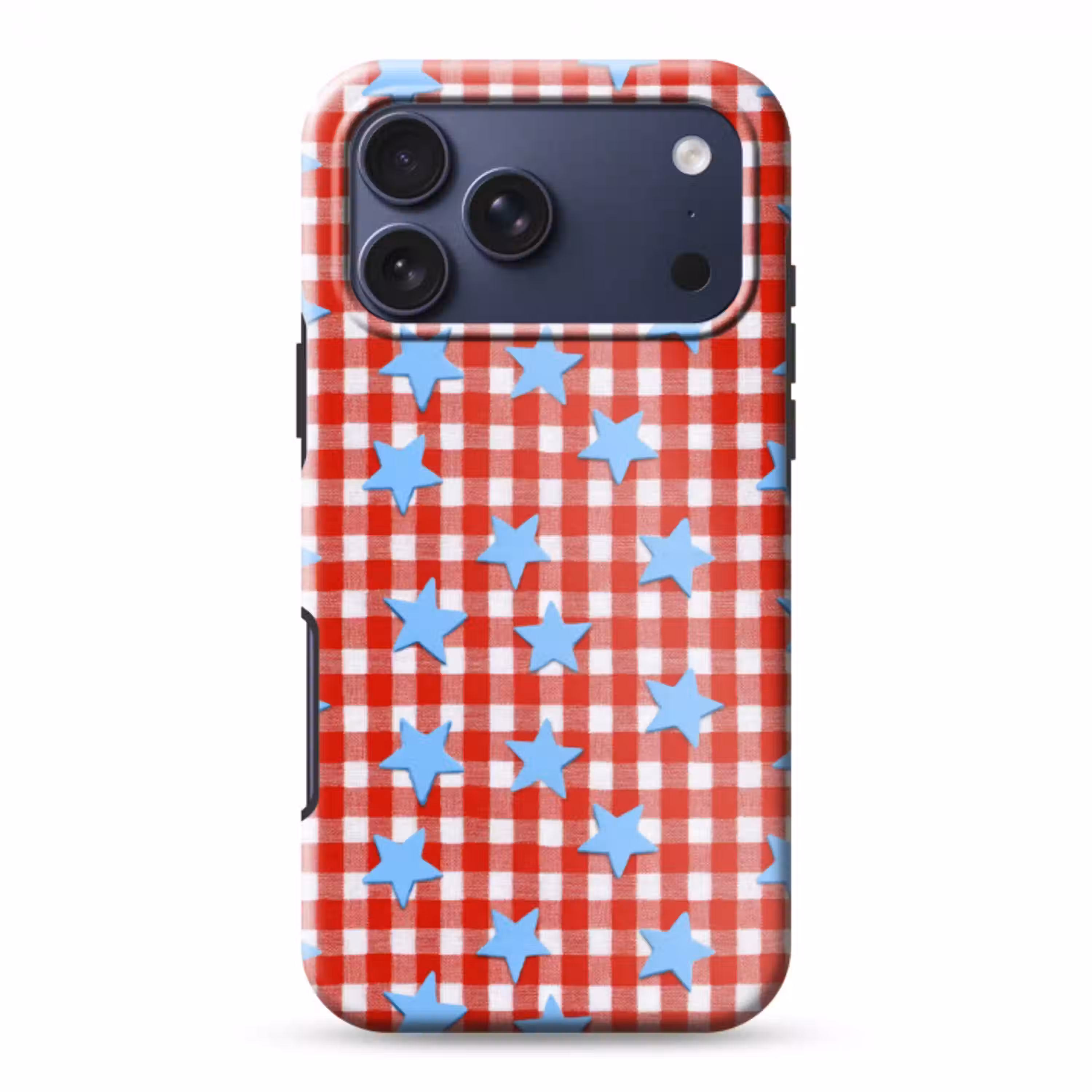 Ruit - Sterren - Rood Toughcase MagSafe Apple iPhone 17 Pro Max klein 1019 -3d