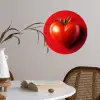 Tomaat - Rood - Hart Wandcirkel behangsticker klein -sfeer3