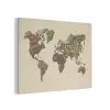 Wereldkaart - Kruiden - Kleurrijk PET vilt klein -3d