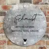 Beton - Sierlijk Naambord Rond klein -sfeer2
