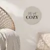 Beige - Winter - Quote - Cozy Akoestische PET Vilt - Rond klein -sfeer4