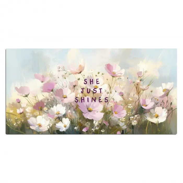 Quote - Bloemen - Schilderachtig Muismat XXL klein -3d_leeg