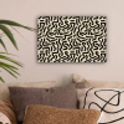 Abstract - Lijnen - Zwart canvas 2cm klein 34 -sfeer1