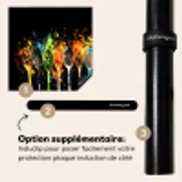 Lepels - Kruiden - Modern - Graffiti - Verf - Kleurrijk Inductie beschermer vinyl 3mm middel -zzzzzzz-induclip_FR