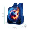 Voetbal in vuur en ijs Kinderrugzak - Blauw middel -productfoto_formaten