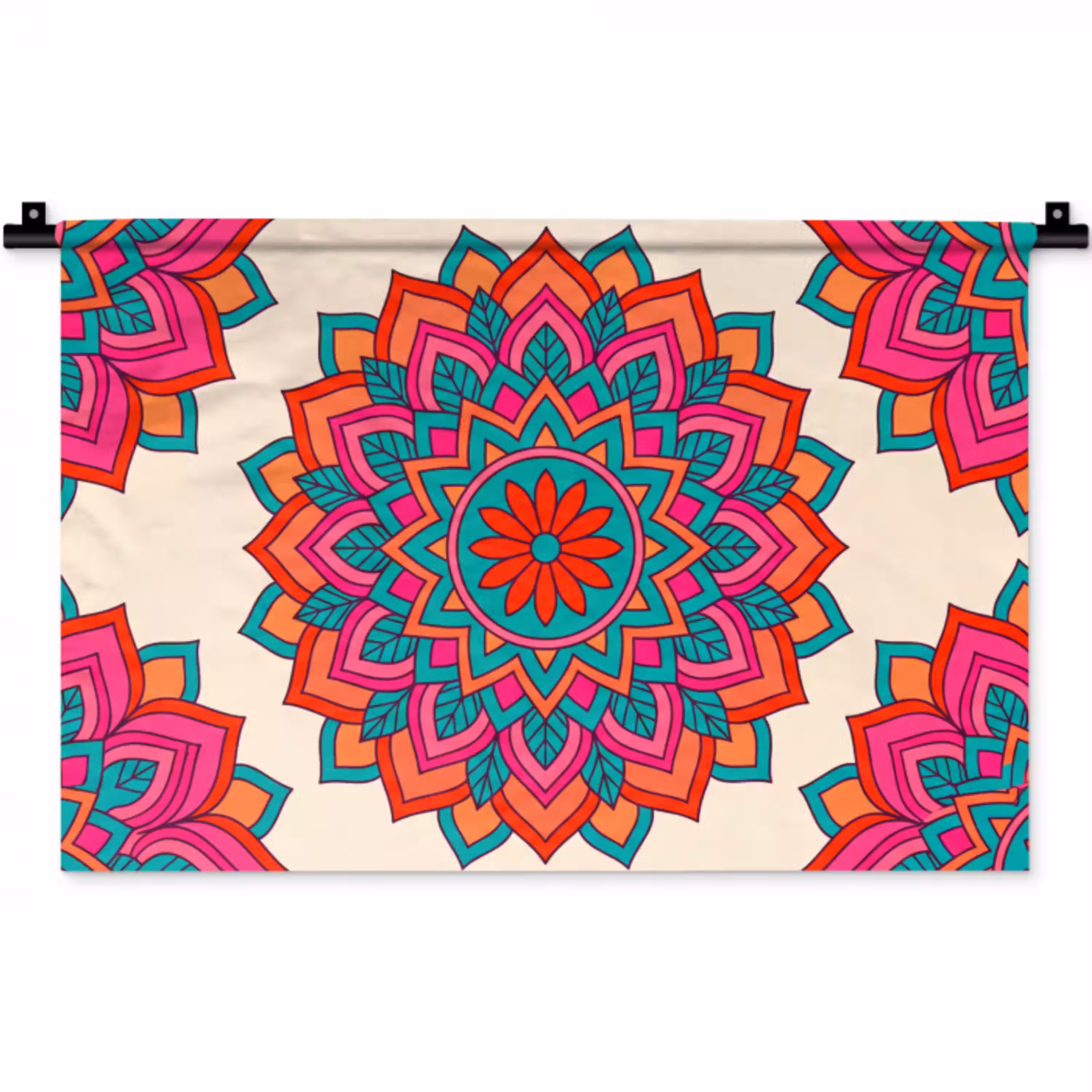 Mandala - Patroon - Abstract - Kleurrijk - Modern Wandkleed katoen klein -zz3d