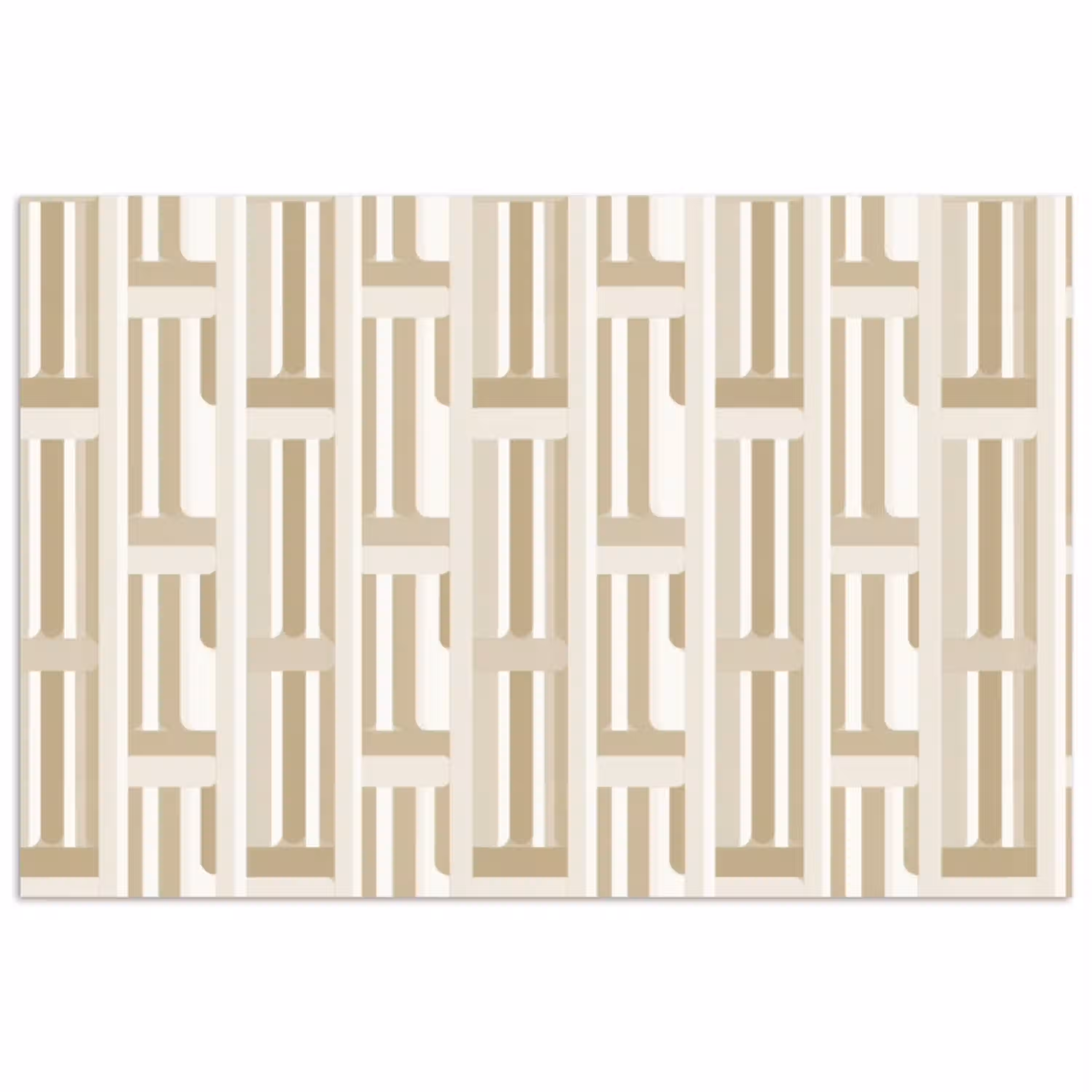 Modern - Geometrisch - Beige poster papier klein 62 -3d