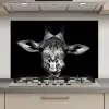 Giraffe - Portret - Dieren - Zwart - Wit keuken achterwand spatscherm klein -3d_website