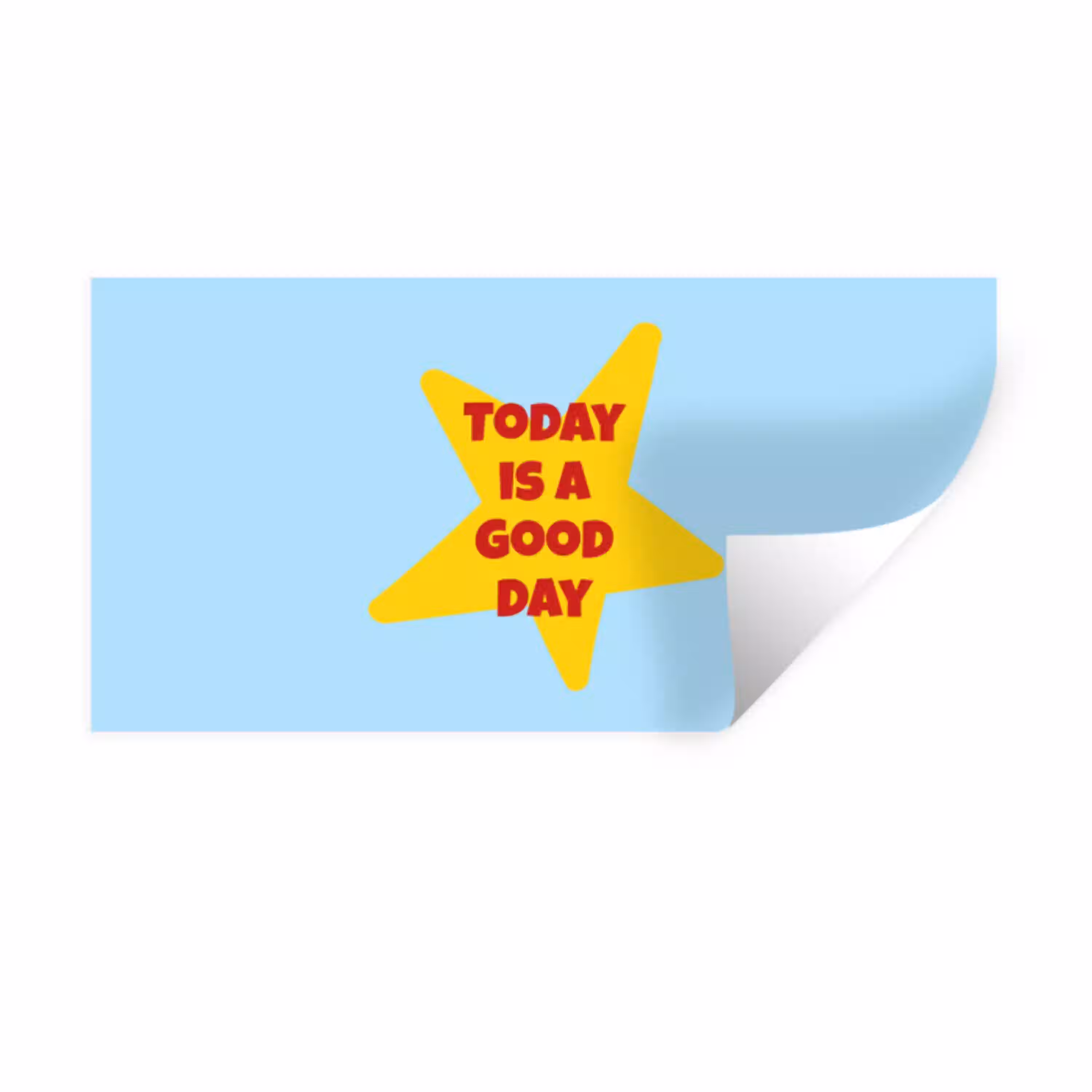 Ster - Today is a good day - Blauw Muursticker klein -3d