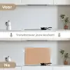 Plaid - Patroon - Bladvorm - Bruin keuken achterwand spatscherm klein 900 -voor_na_NL