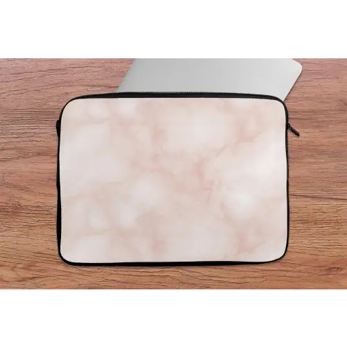 Roze - Marmer - Crème laptophoes neopreen klein 279 -tafel