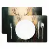 Hert - Geverfd - Gewei - Bruin Placemat vinyl groot -zzsfeer2_Kitchenyeah-website