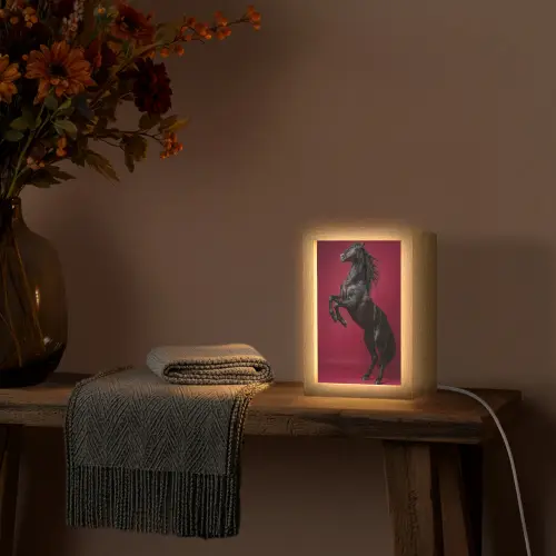 Hengst - Steigert - Rood Light Box met kabel (Tafellamp) klein -sfeer4