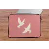 Duiven - Wit - Sierlijk laptophoes neopreen klein -tafel