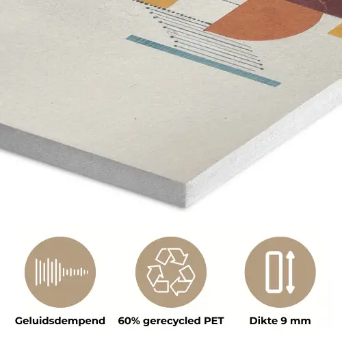 Geometrisch - Strakke vormen - Kleurrijk PET vilt klein -closeup_NL