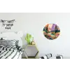 Rivier - Vallei vol bloemen - Levendig Wandcirkel aluminium klein -kinderkamer