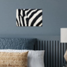 Zebra - Vacht - Klassiek - Zwart - Wit poster papier klein -sfeer2