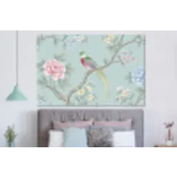 Vogel - Bloemen - Kleurrijk forex 5mm xxl -slaapkamer