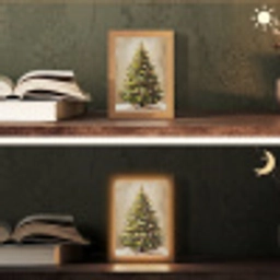 Kerst - Sfeer - Groen Light Box met kabel (Tafellamp) klein -sfeer3