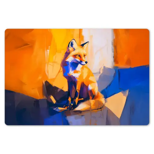 Vos - Oranje - Vormen - Abstract Placemat vinyl groot -zzsfeer1_Kitchenyeah-website