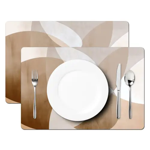 Ovale vormen - Transparant - Zachte overgang Placemat vinyl groot -zzsfeer2_Kitchenyeah-website